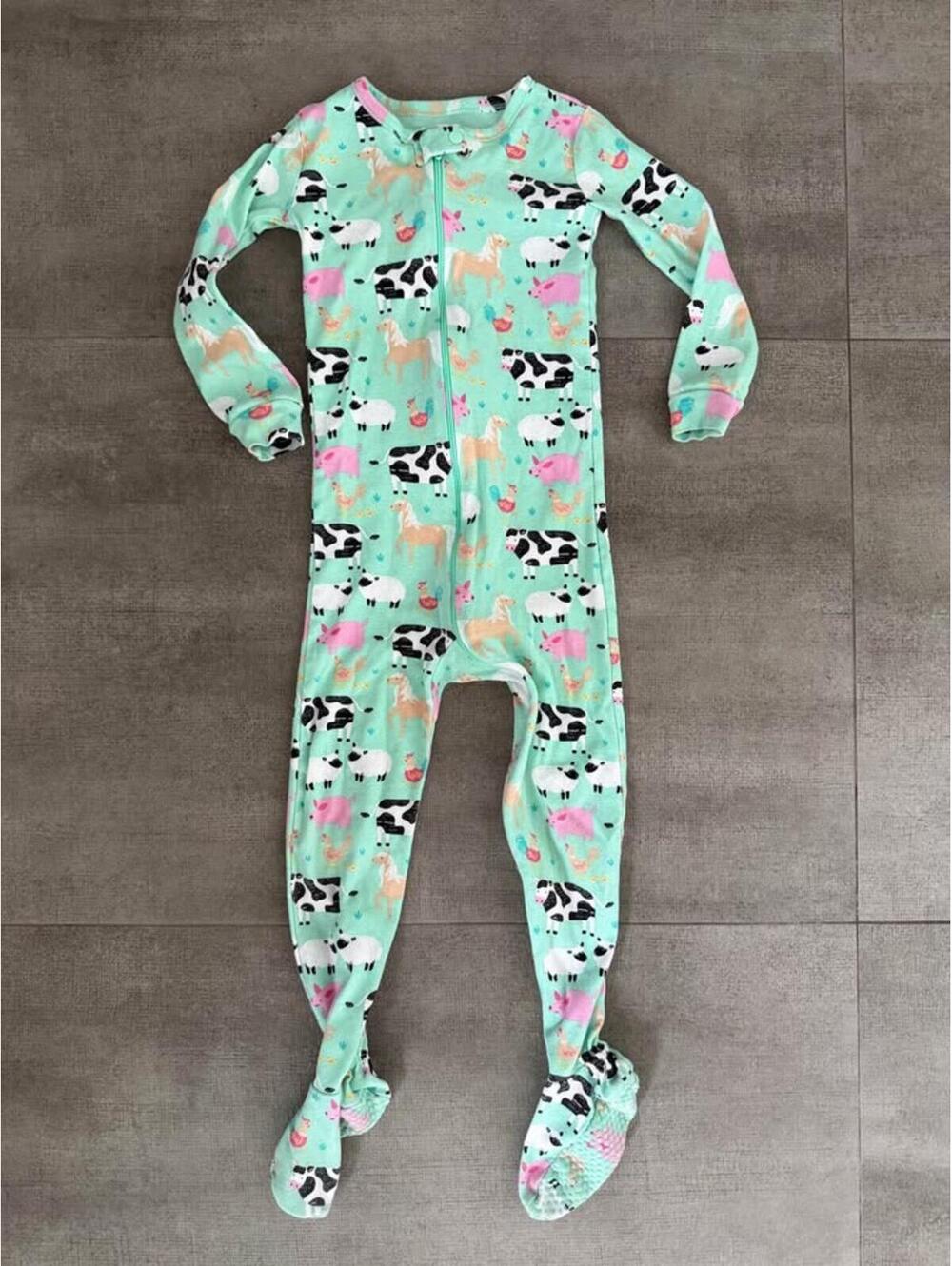 3t • Children’s Place • Footed Pajamas Farm Animal Print